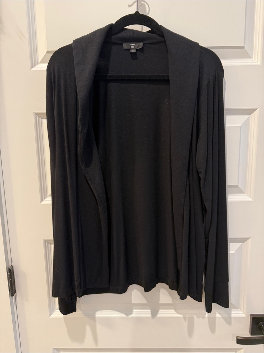 J. Crew Black Open-Front Hooded Blazer